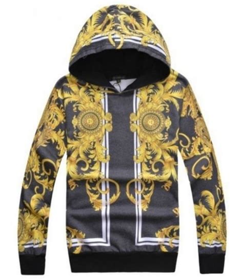 versace gold hoodie sweater|Versace hoodie price.